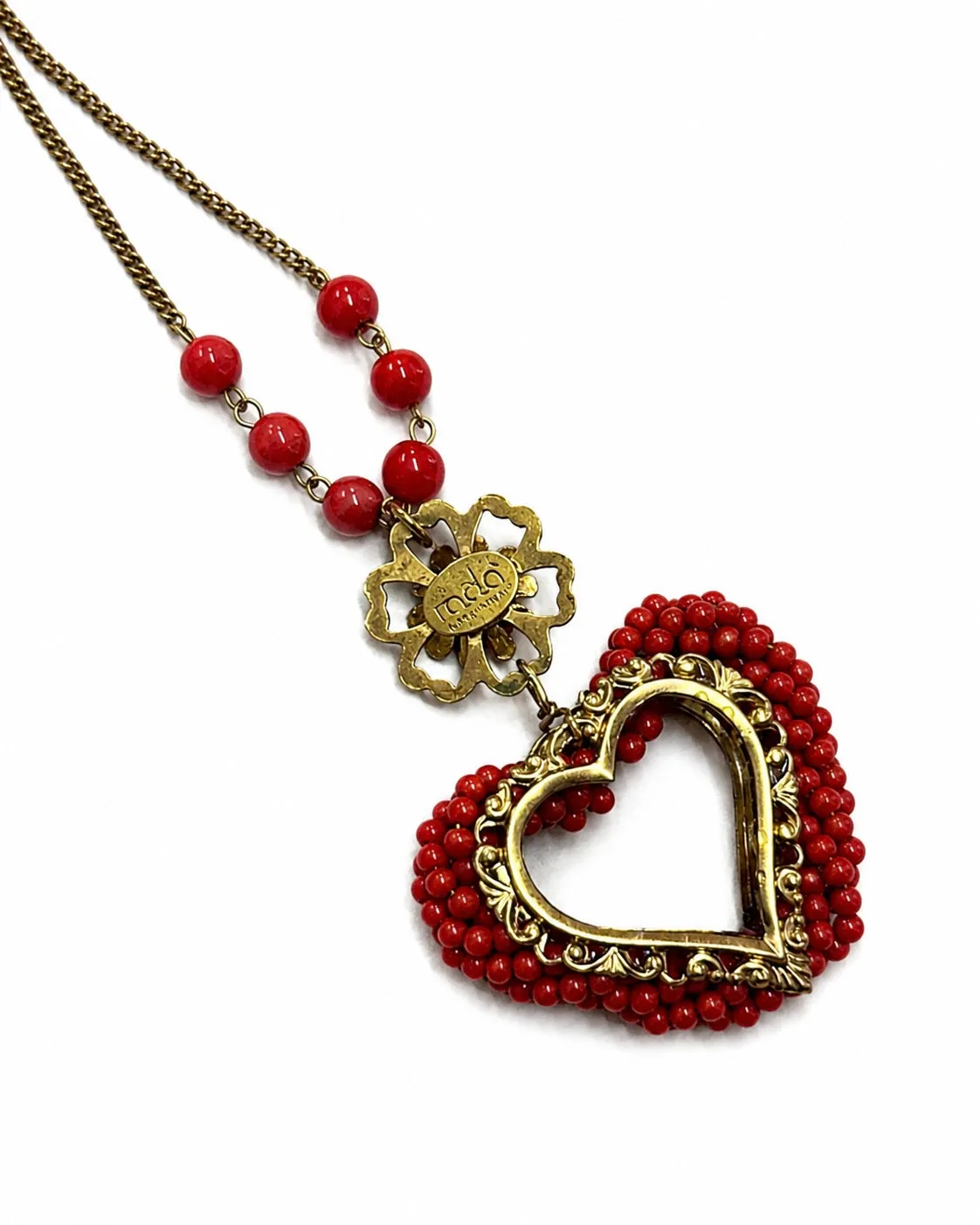 Rada Cuore Barocco Rosso collana rossa