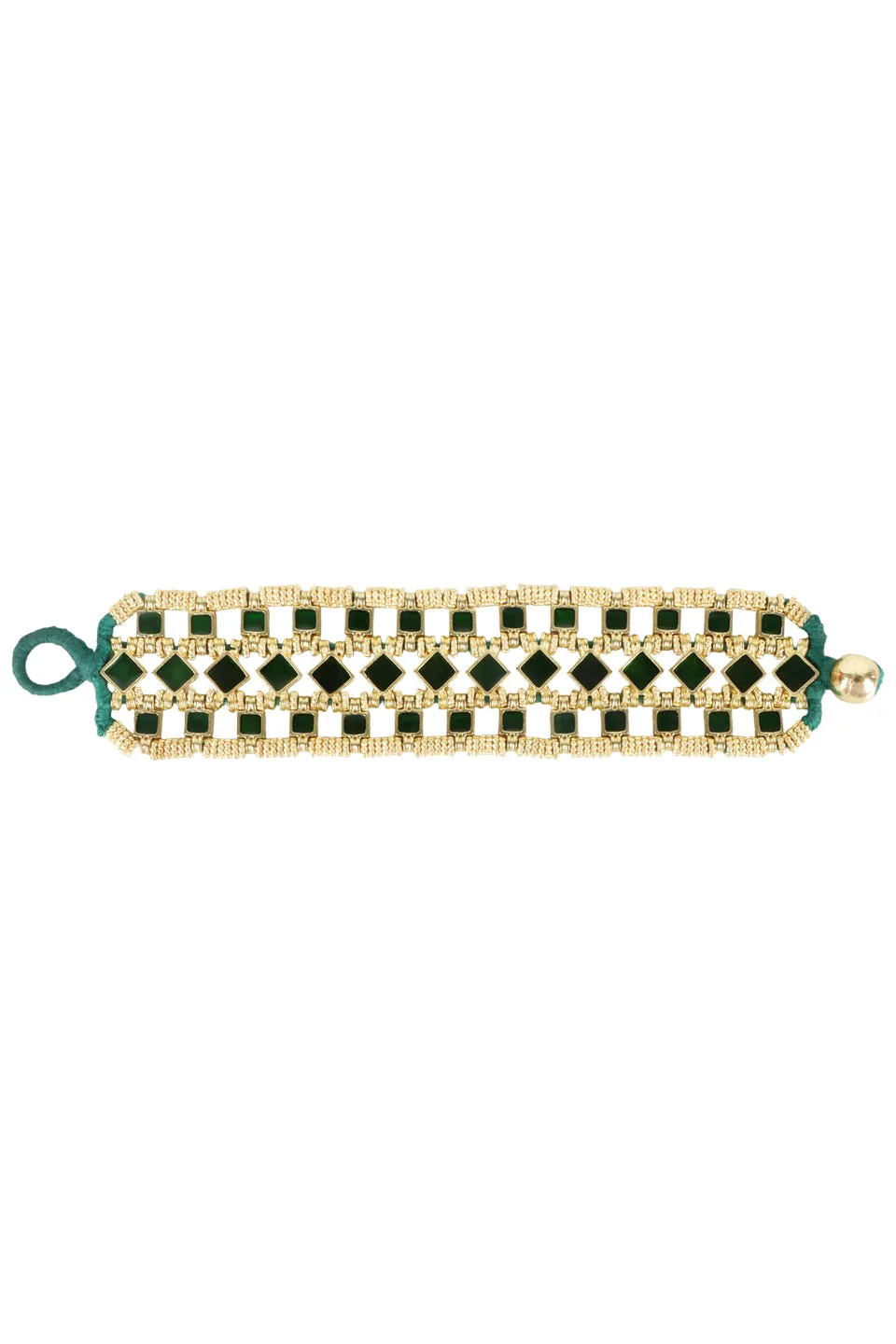 House of Tuhina Falak Mumtaz bracciale smaltato oro