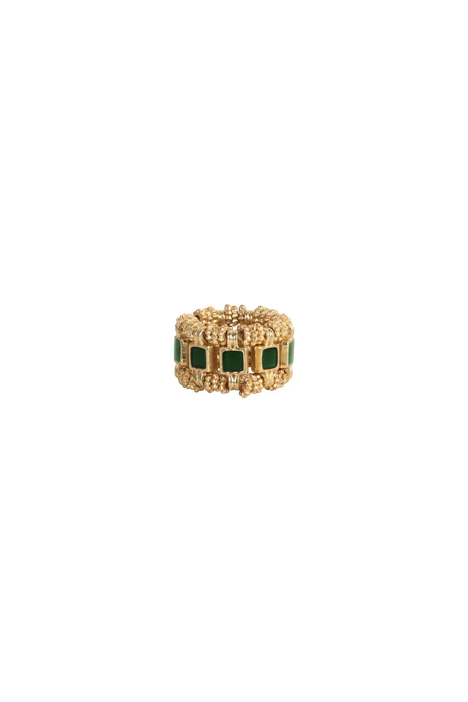 House of Tuhina Padma anello blu acqua fatto a mano