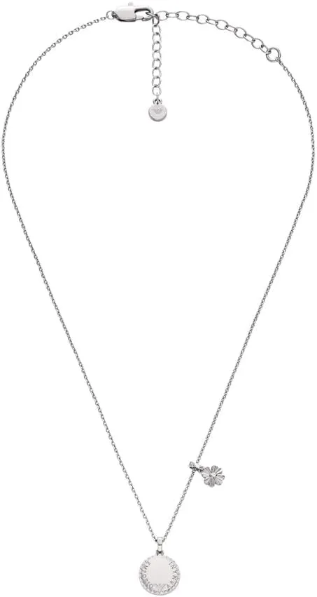 Emporio Armani set collana bracciale ottone argentato donna