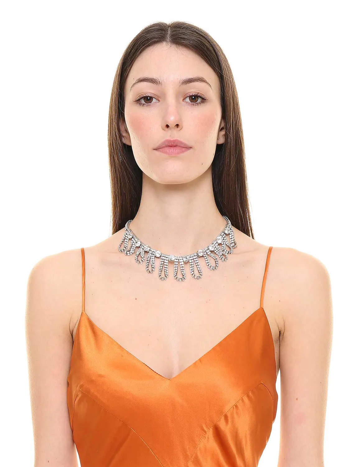 Rada Choker Strass collana cristallo doppia
