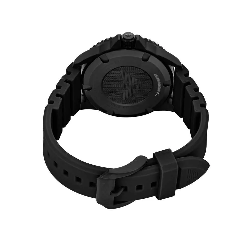 Emporio Armani orologio uomo nero e arancione