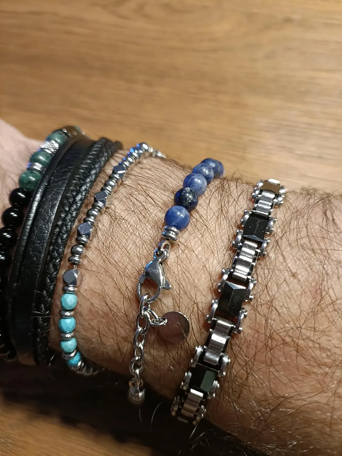 Dada Gioielli Bracciale Uomo Sodalite Pietra Naturale 6mm