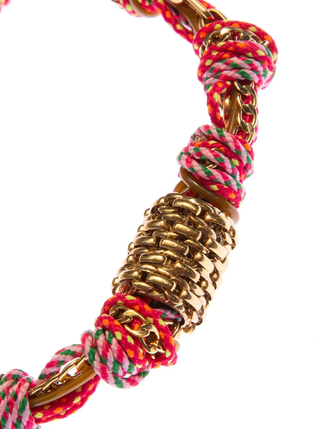Rada Tubolare Colorato collana girocollo rossa intrecciata