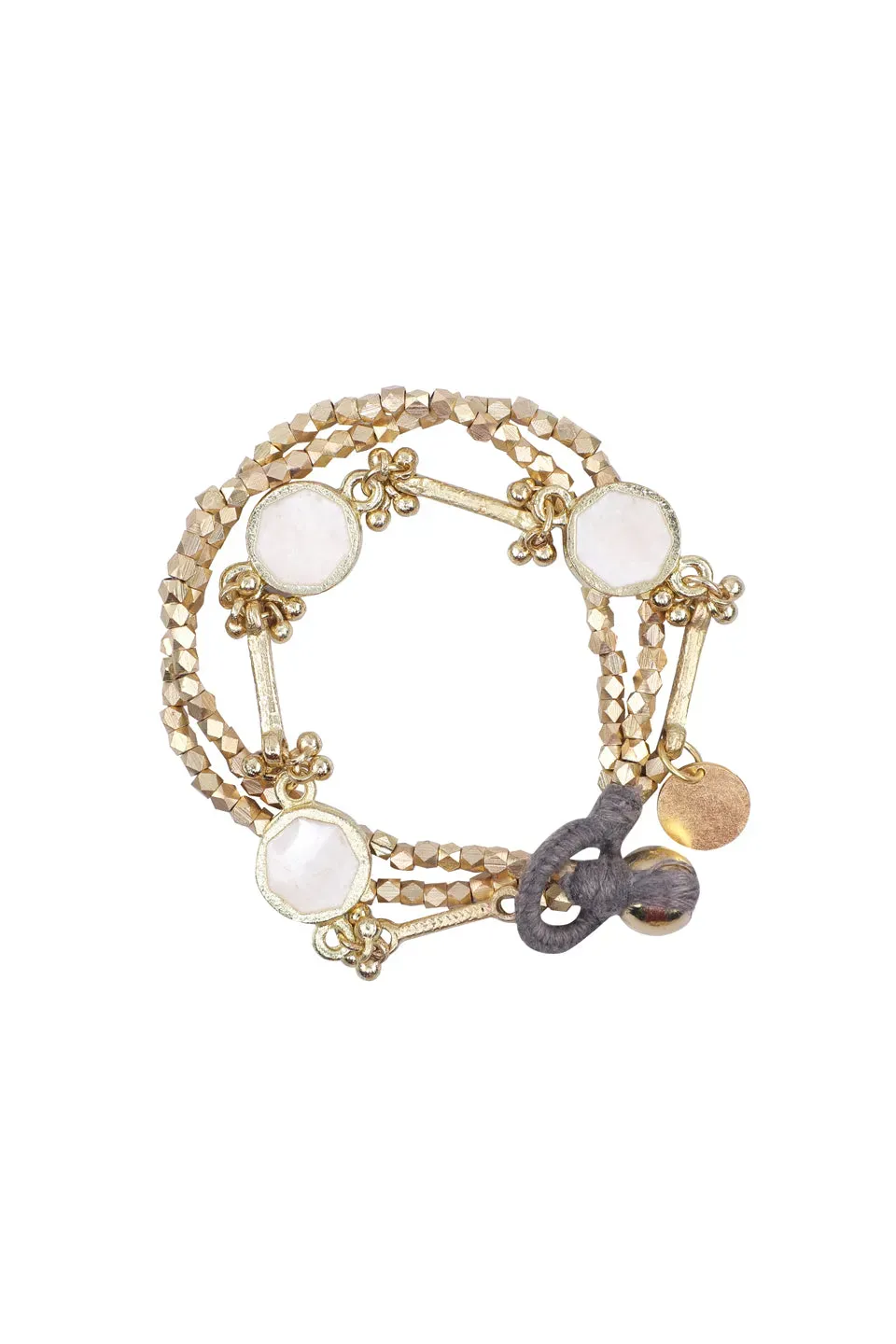House of Tuhina Circle Epoxy bracciale multistrato smalto