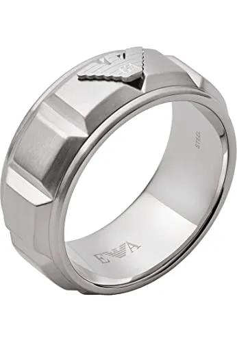 Emporio Armani 32021037 anello uomo acciaio misura 10
