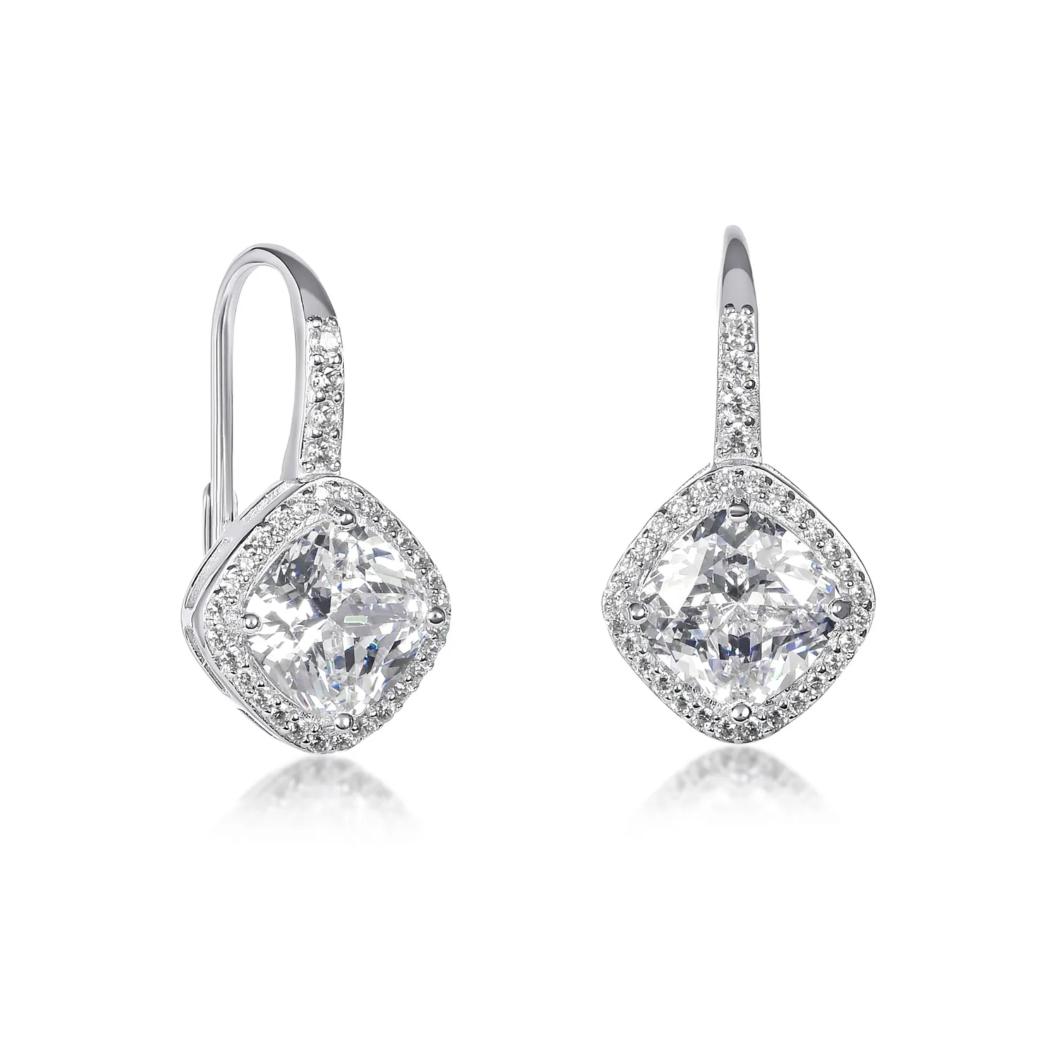Diamond Treats orecchini pendenti argento 925 zirconi rossi
