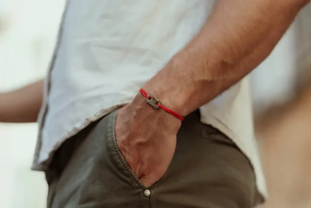 Saika Heritage Steel bracciale nero in acciaio