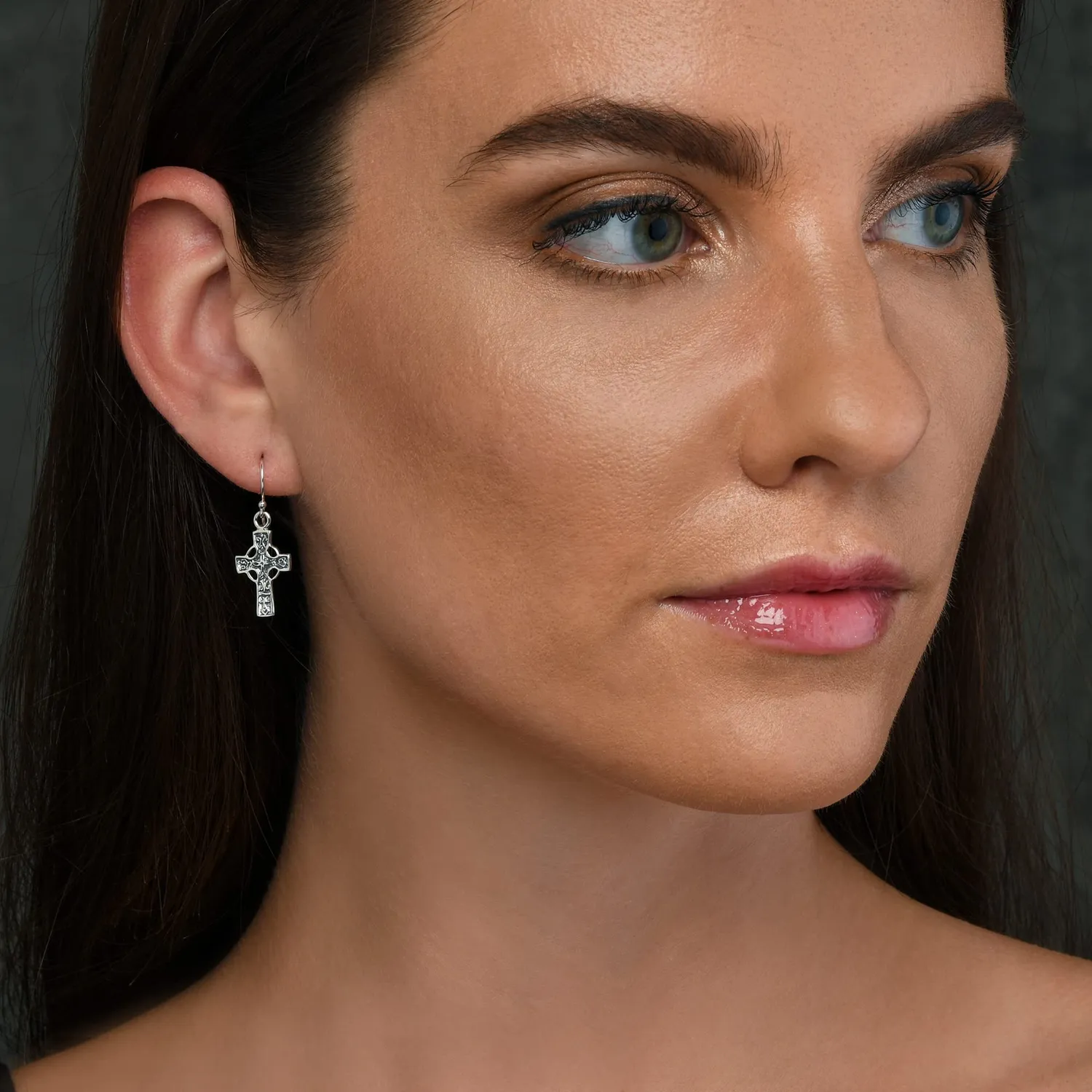Diamond Treats Croce Celtica orecchini pendenti argento 925