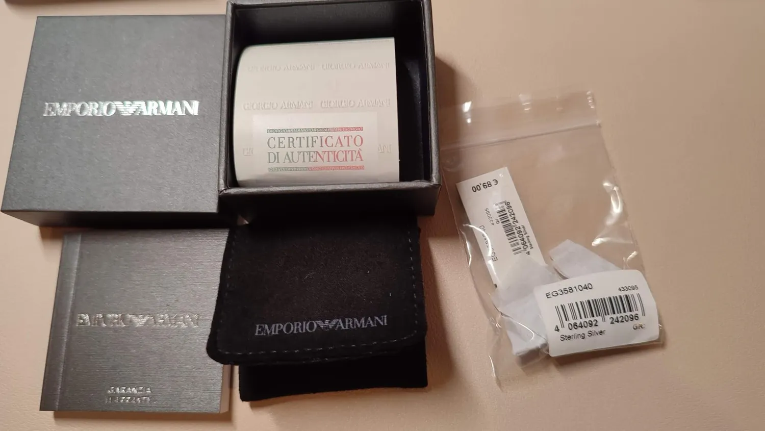 Emporio Armani Orecchini Donna Argento 925 Calice Argento