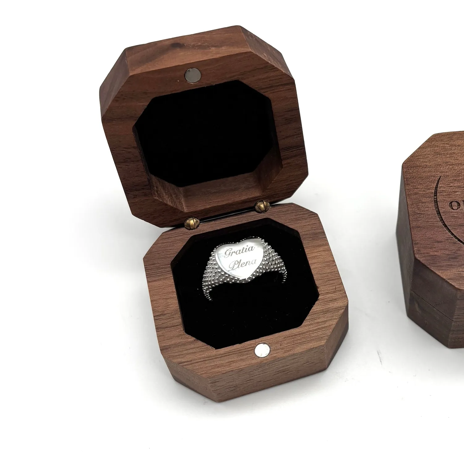 Ornamenta Gratia Plena anello cuore argentato regolabile