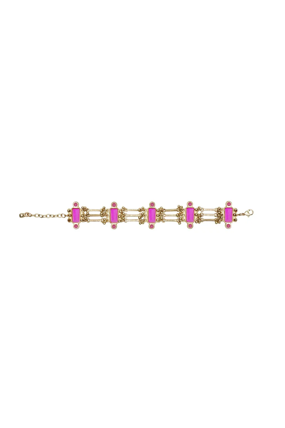 House of Tuhina Queen Enamel bracciale smaltato magenta