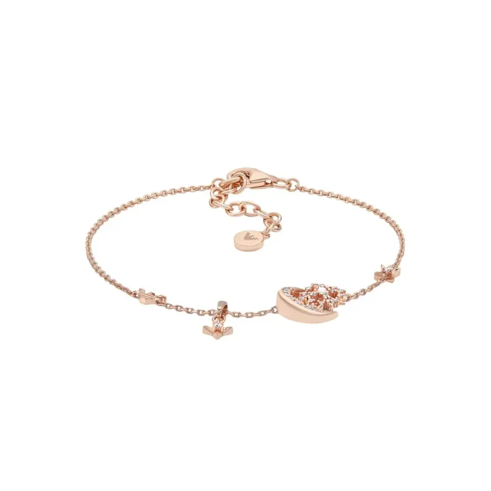 Emporio Armani EG3634221 bracciale donna argento oro rosa