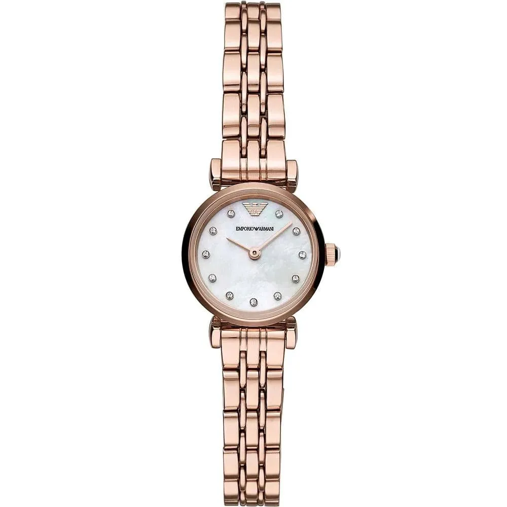 Emporio Armani orologio donna argento e bianco madreperla