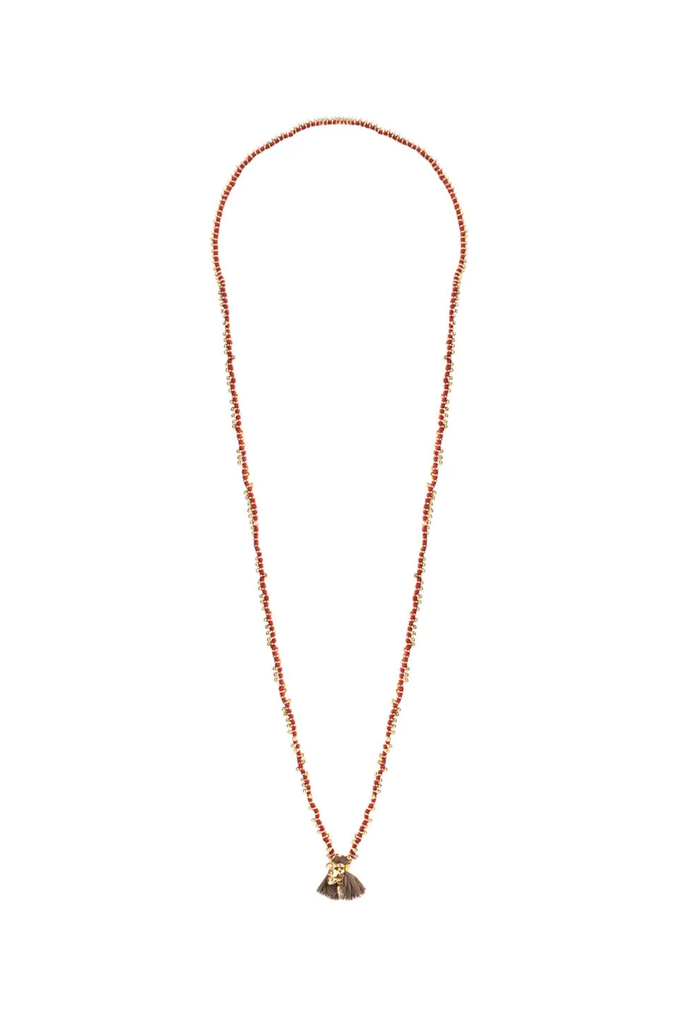 House of Tuhina Fuljhadi Bajra collana lunga rossa