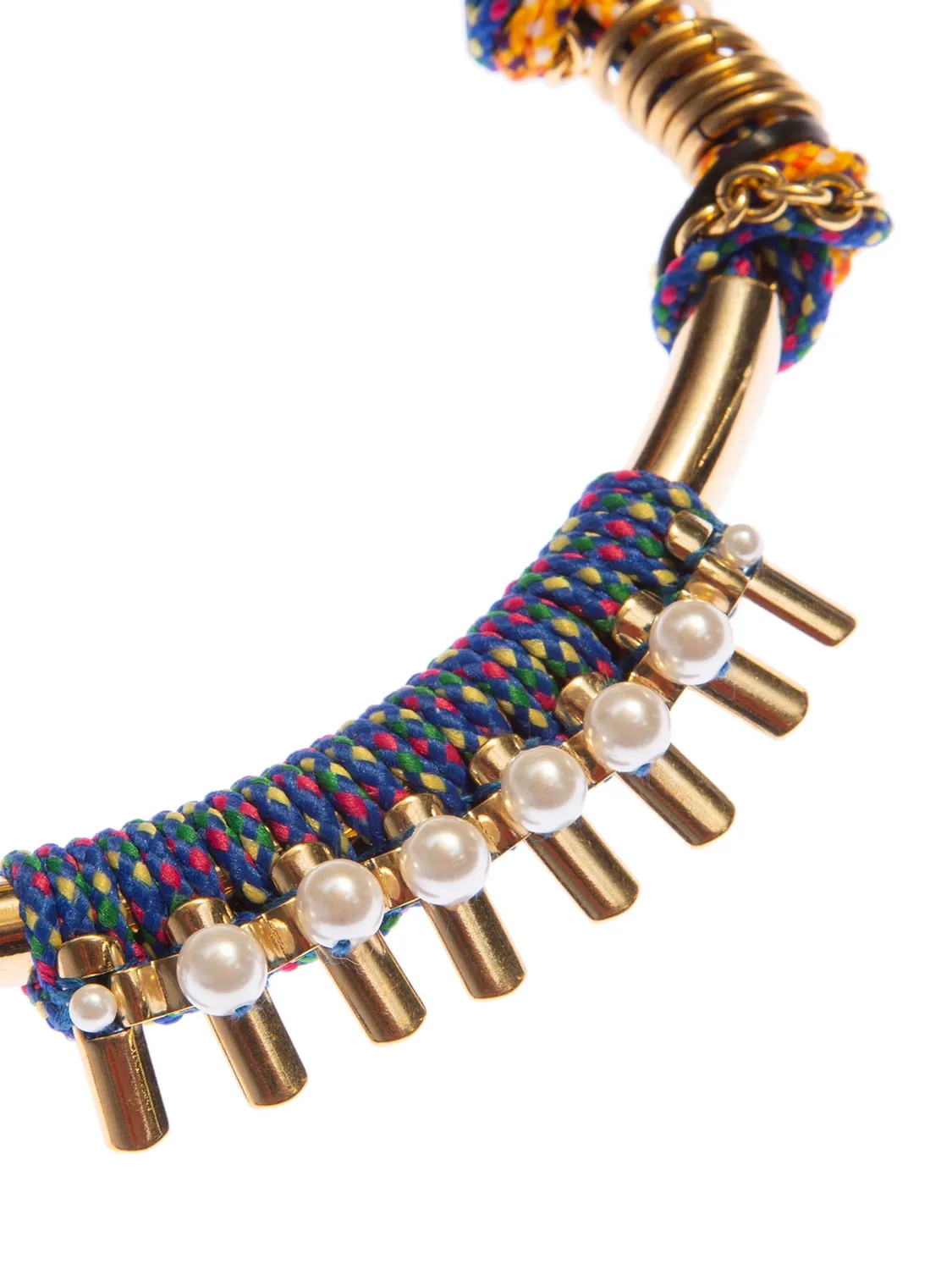 Rada Collana Tubolare Blu Girocollo Perle Catena