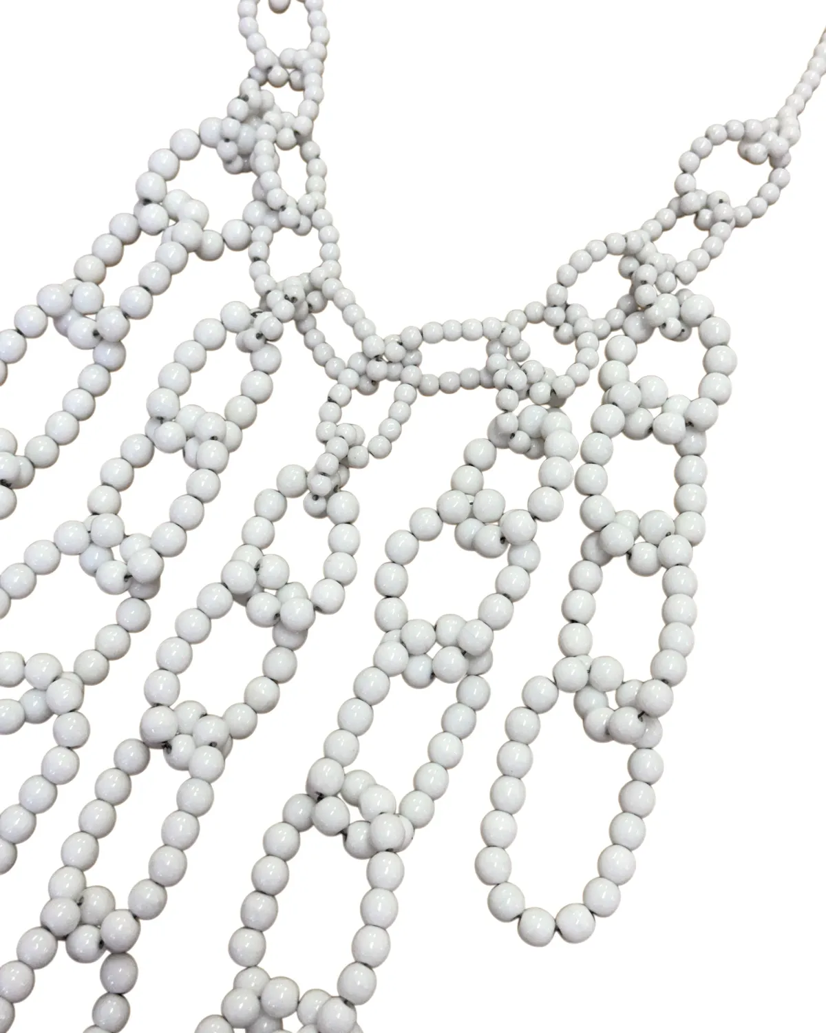 Rada Collana cascata bianca perle intrecciate
