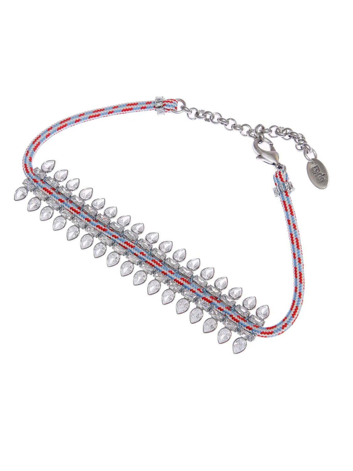 Rada Choker tubolare colorato cristallo goccia