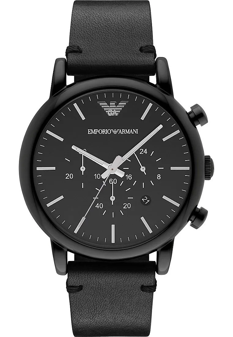 Emporio Armani Orologio Uomo Nero e Blu Cronografo 46 mm