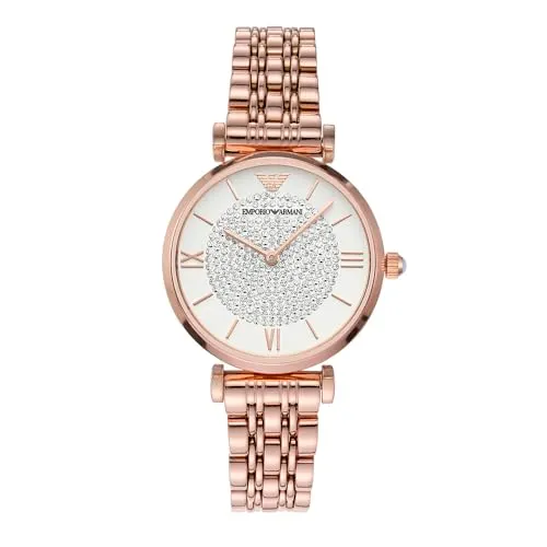 Emporio Armani set orologio donna oro rosa con orecchini