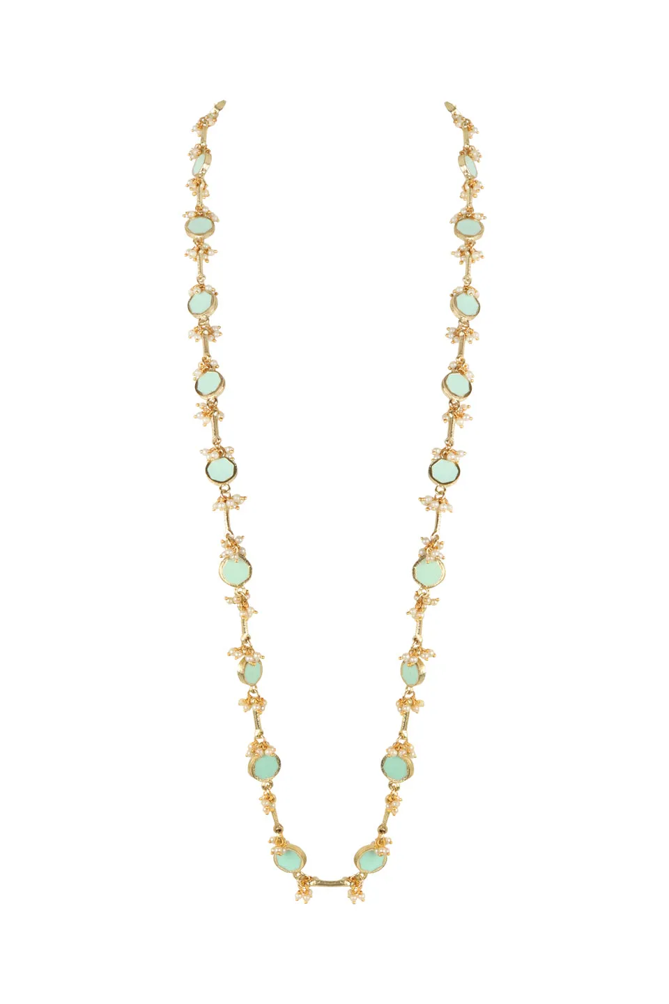 House of Tuhina Circle Epoxy collana girocollo perle