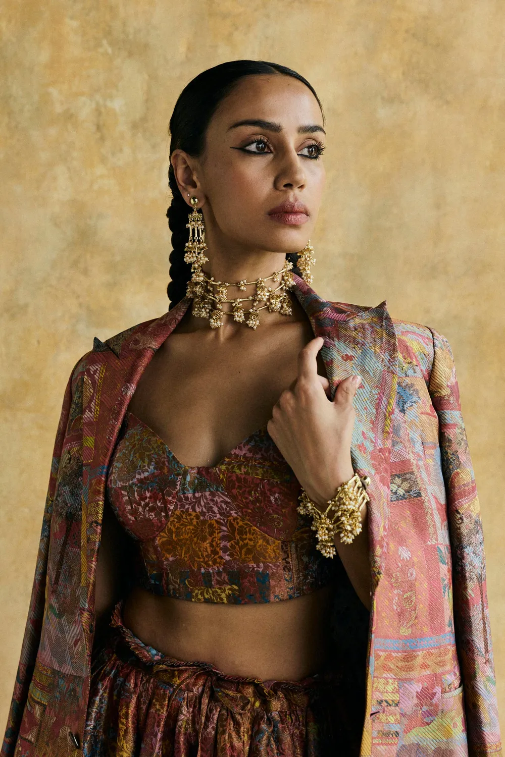 House of Tuhina Look 6 set gioielli 3 pezzi festa fatti a mano
