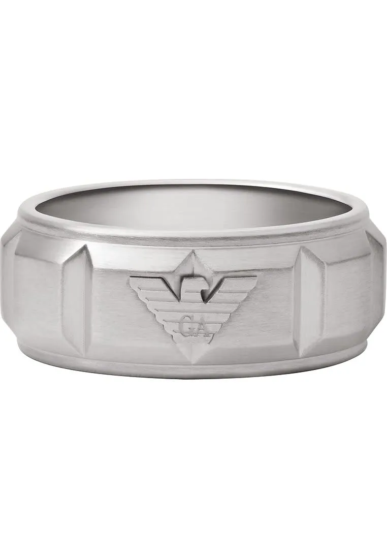 Emporio Armani 32021037 anello uomo acciaio misura 10