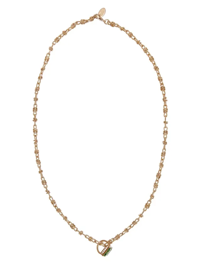 Rada Collana con Anello Pendente Verde