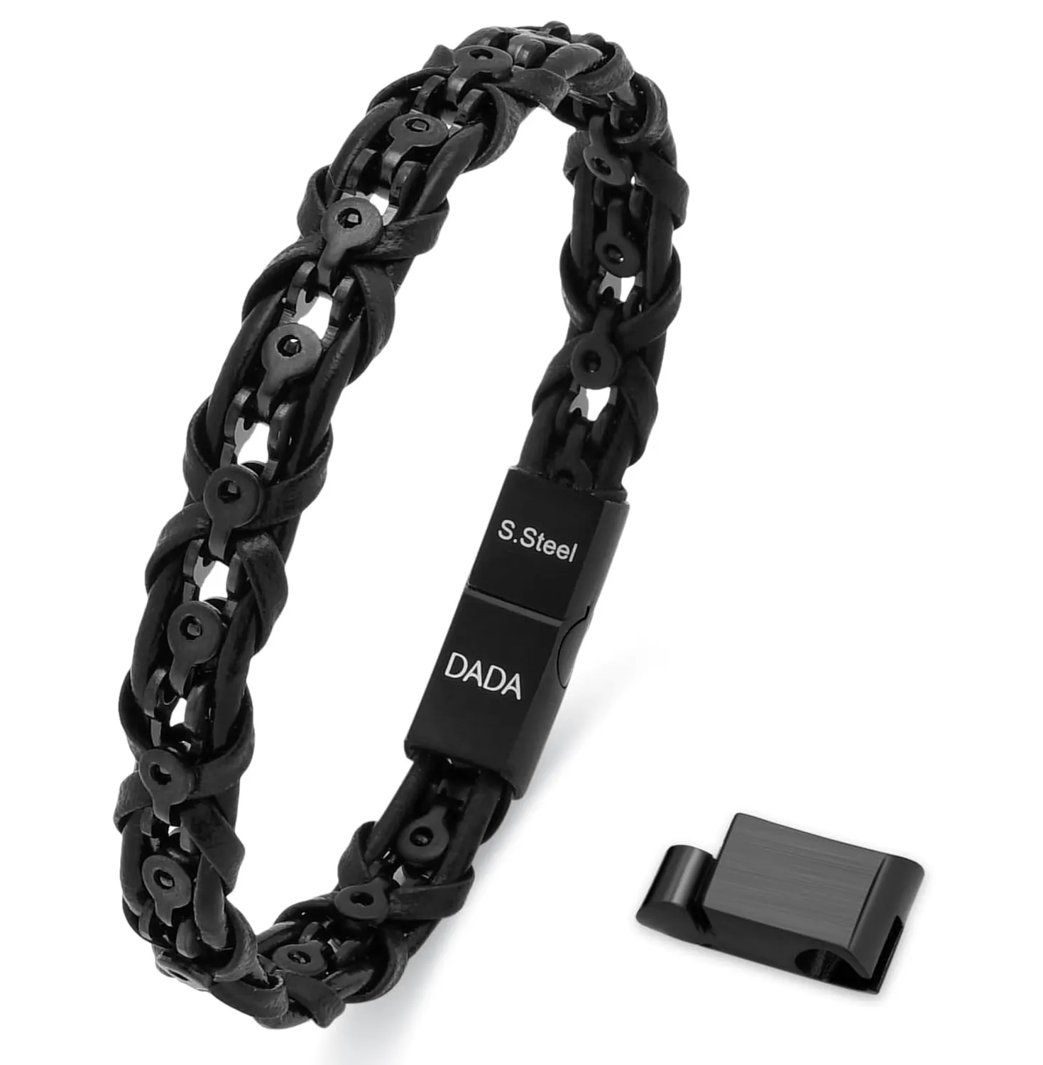 Dada Gioielli bracciale uomo pelle marrone 21,5+1 cm