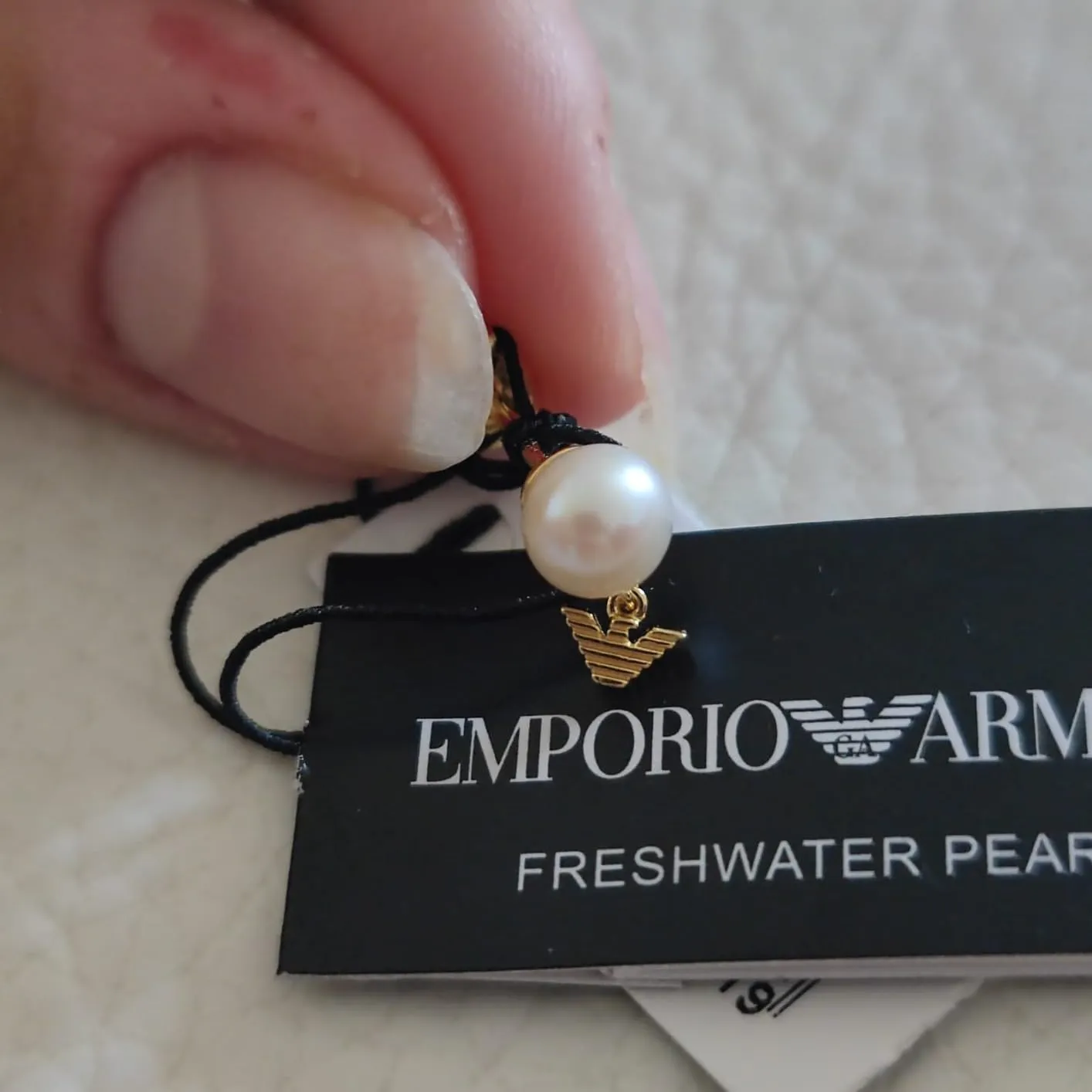 Emporio Armani Orecchini Donna Acciaio Chiusura Push Back