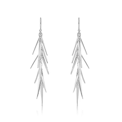 Diamond Treats orecchini pendenti ago di pino argento 925