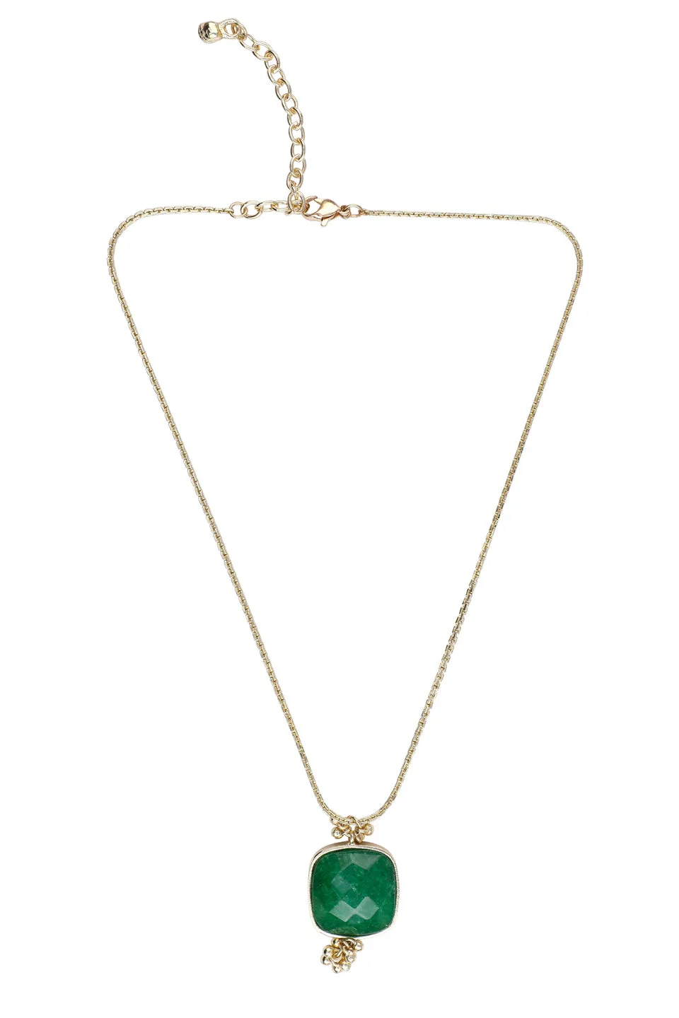 House of Tuhina Short Square collana pietra nera
