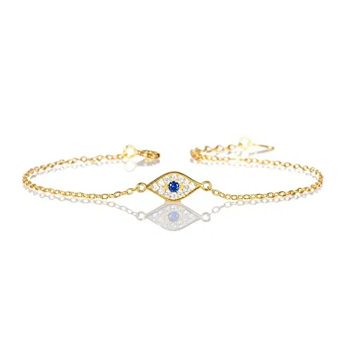 Diamond Treats Bracciale Malocchio Oro Giallo Argento 925
