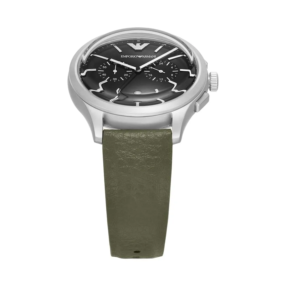 Emporio Armani cronografo uomo 42mm acciaio pelle