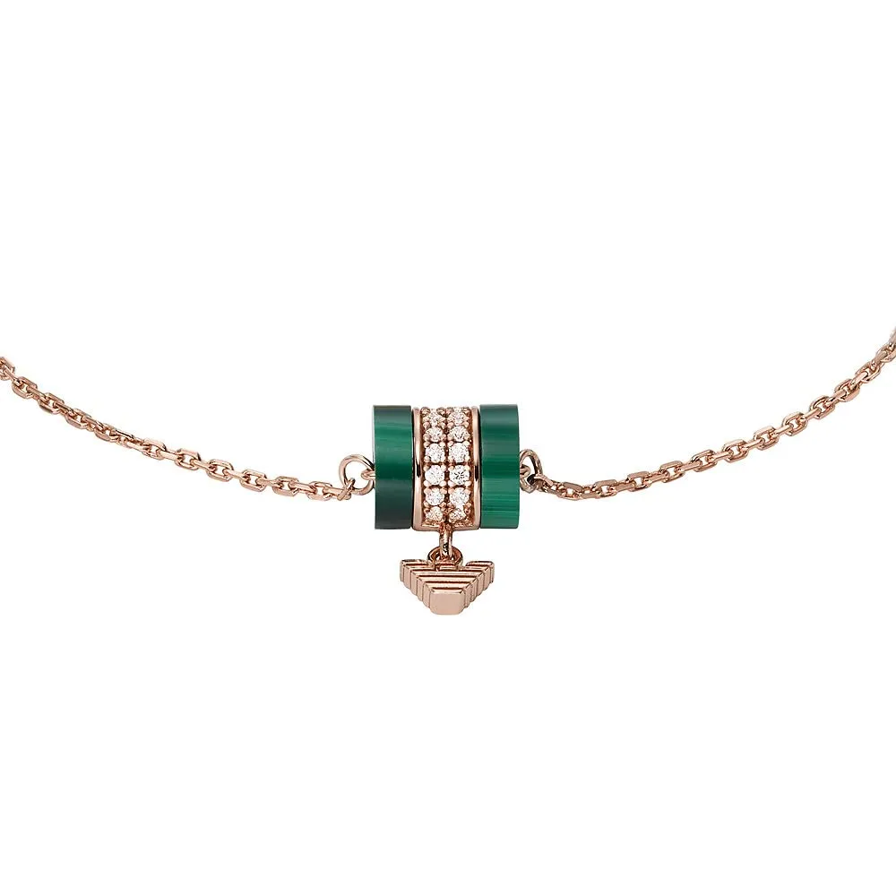 Emporio Armani EG3571221 Bracciale Verde Oro Rosa