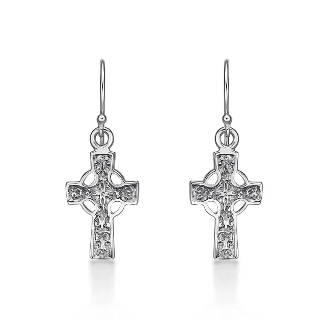 Diamond Treats Croce Celtica orecchini pendenti argento 925