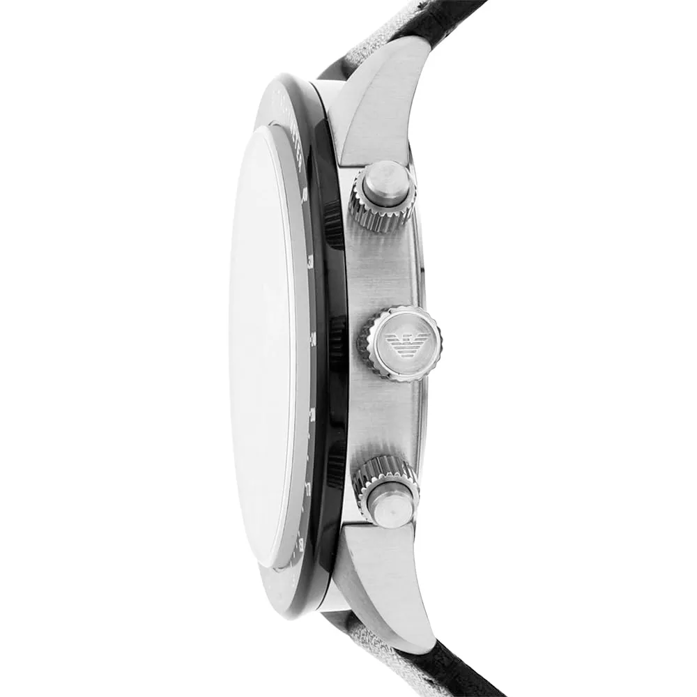 Emporio Armani orologio uomo nero e argento casual