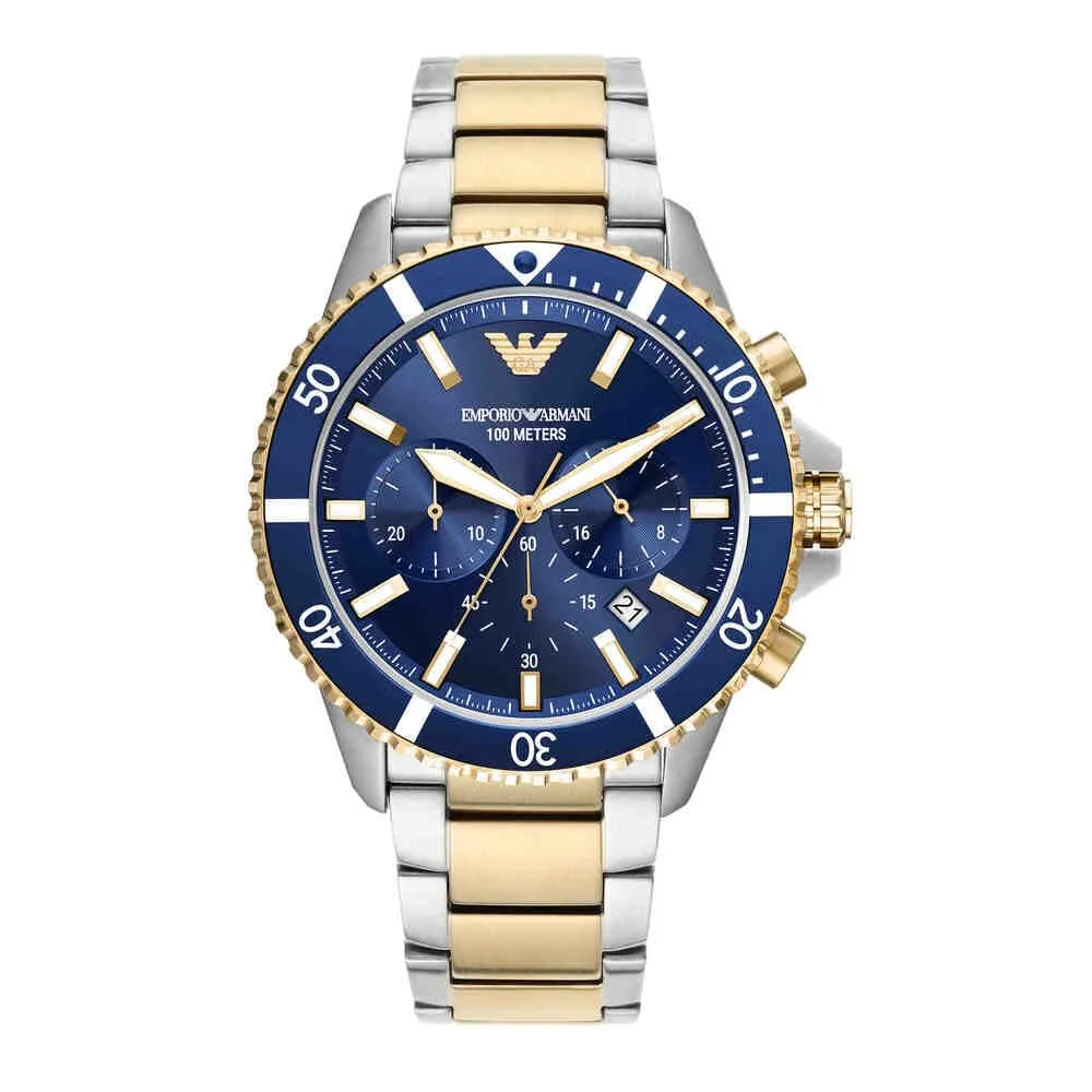 Emporio Armani Orologio Uomo Nero 43mm Quarzo Acciaio