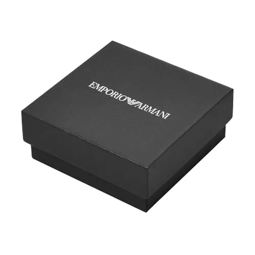 Emporio Armani bracciale uomo pelle nero clip