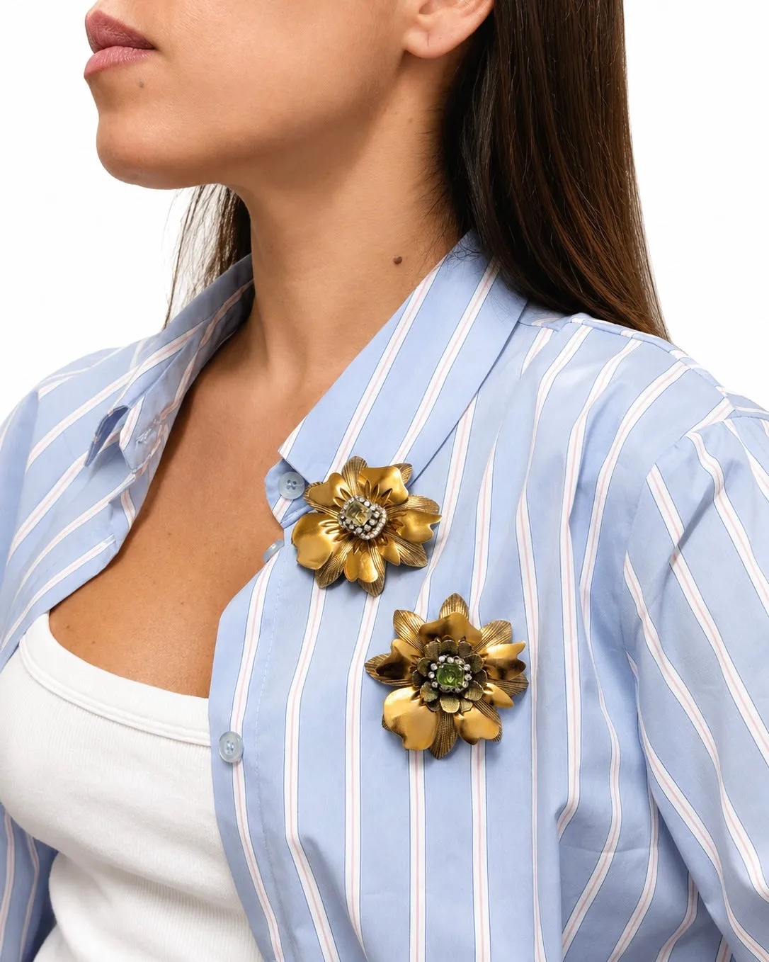 Rada Spilla Fiore cristallo cornice strass