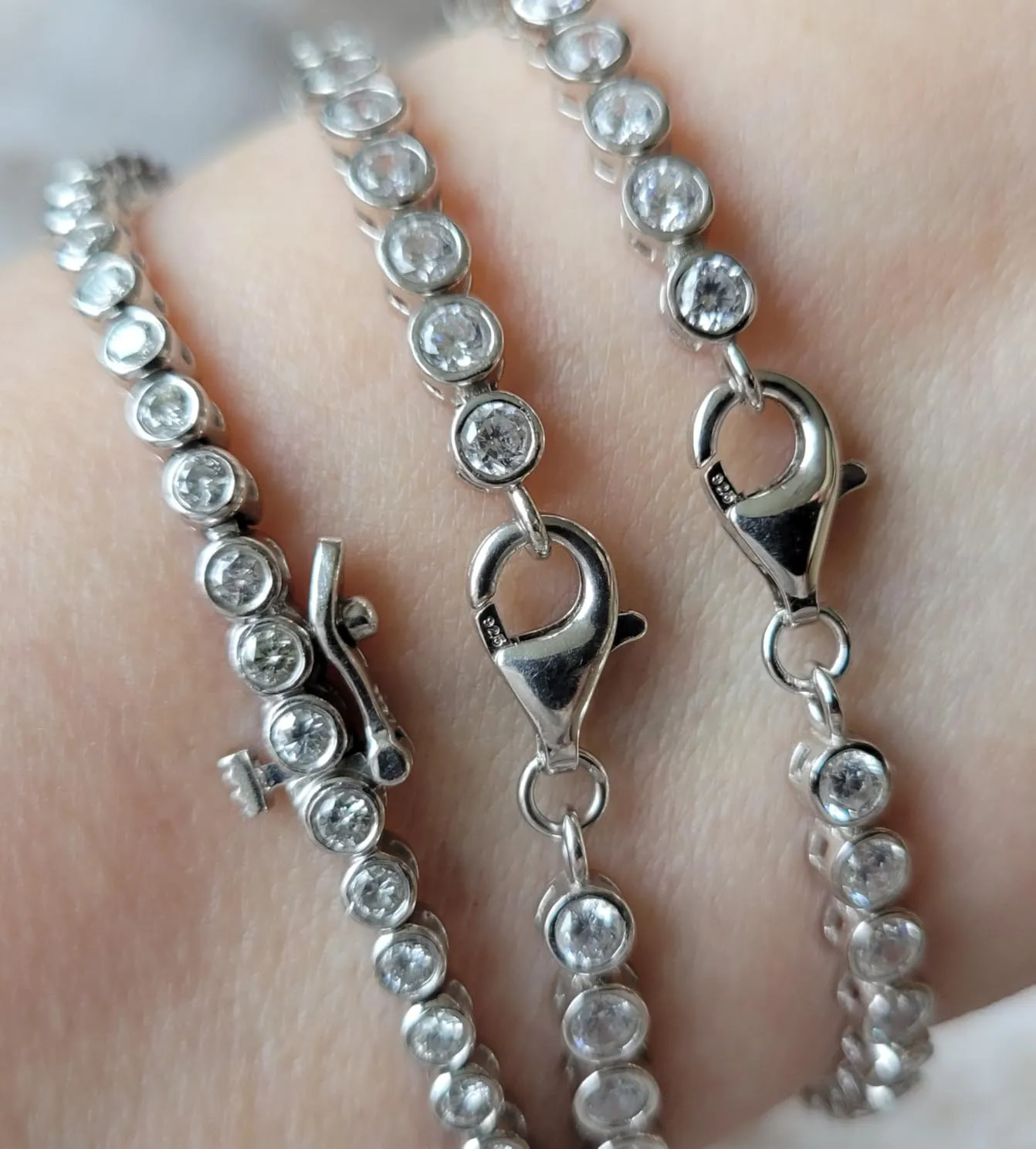 Diamond Treats Bracciale Tennis Argento 925 19 cm Zirconi 3 mm