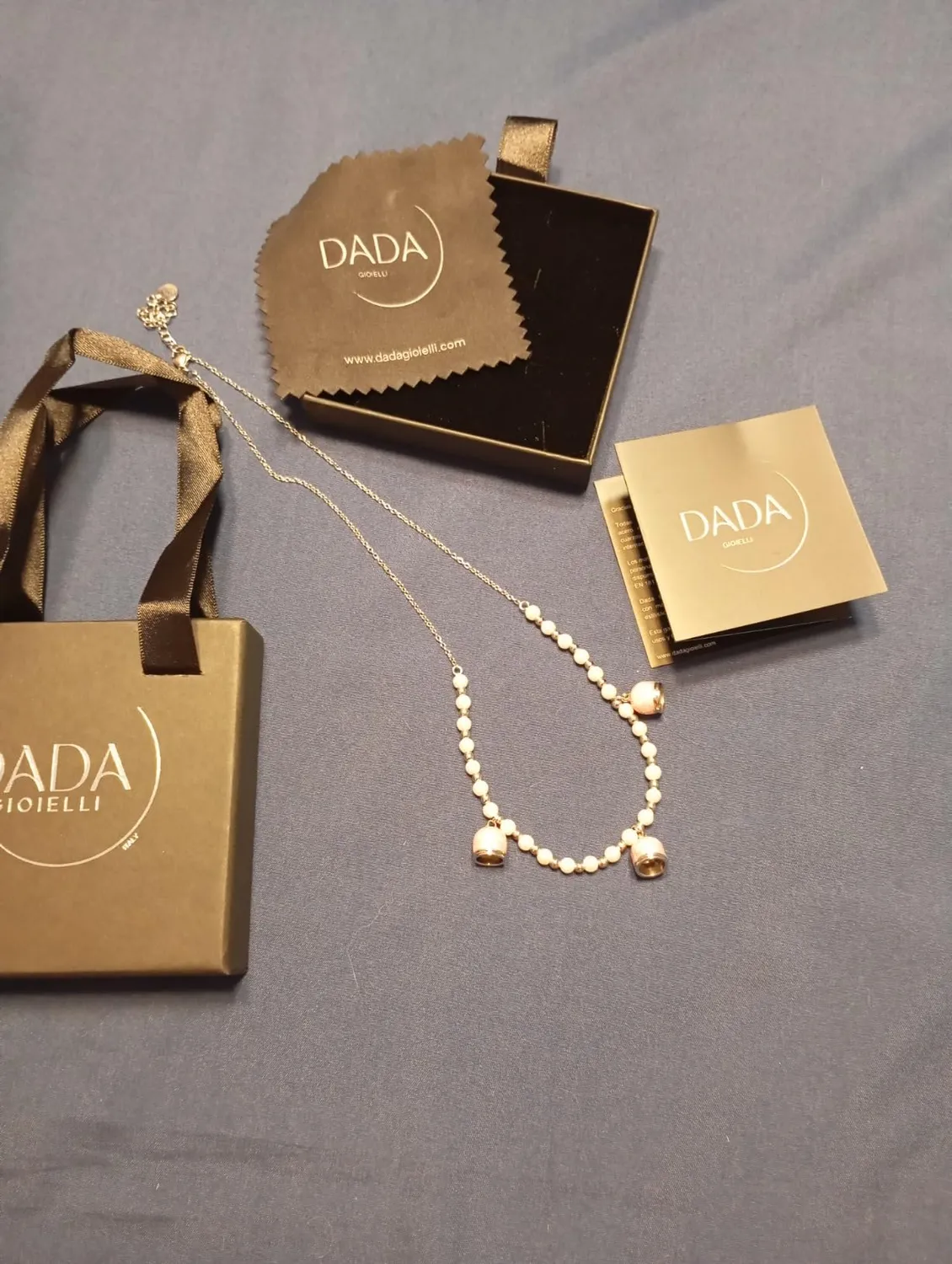 Dada Gioielli Collana Perle Maiorca Campanelle Capri Rosa
