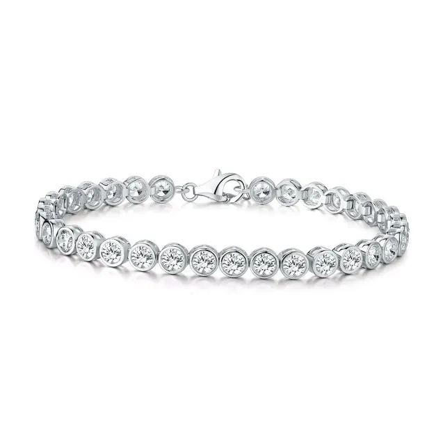 Diamond Treats Bracciale Tennis Donna Argento 925 Zirconi 19 cm