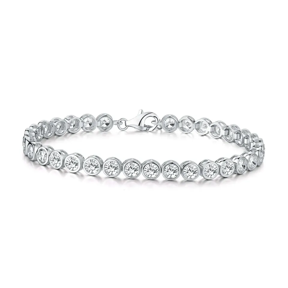Diamond Treats Bracciale Tennis Donna Argento 925 Zirconi 19 cm