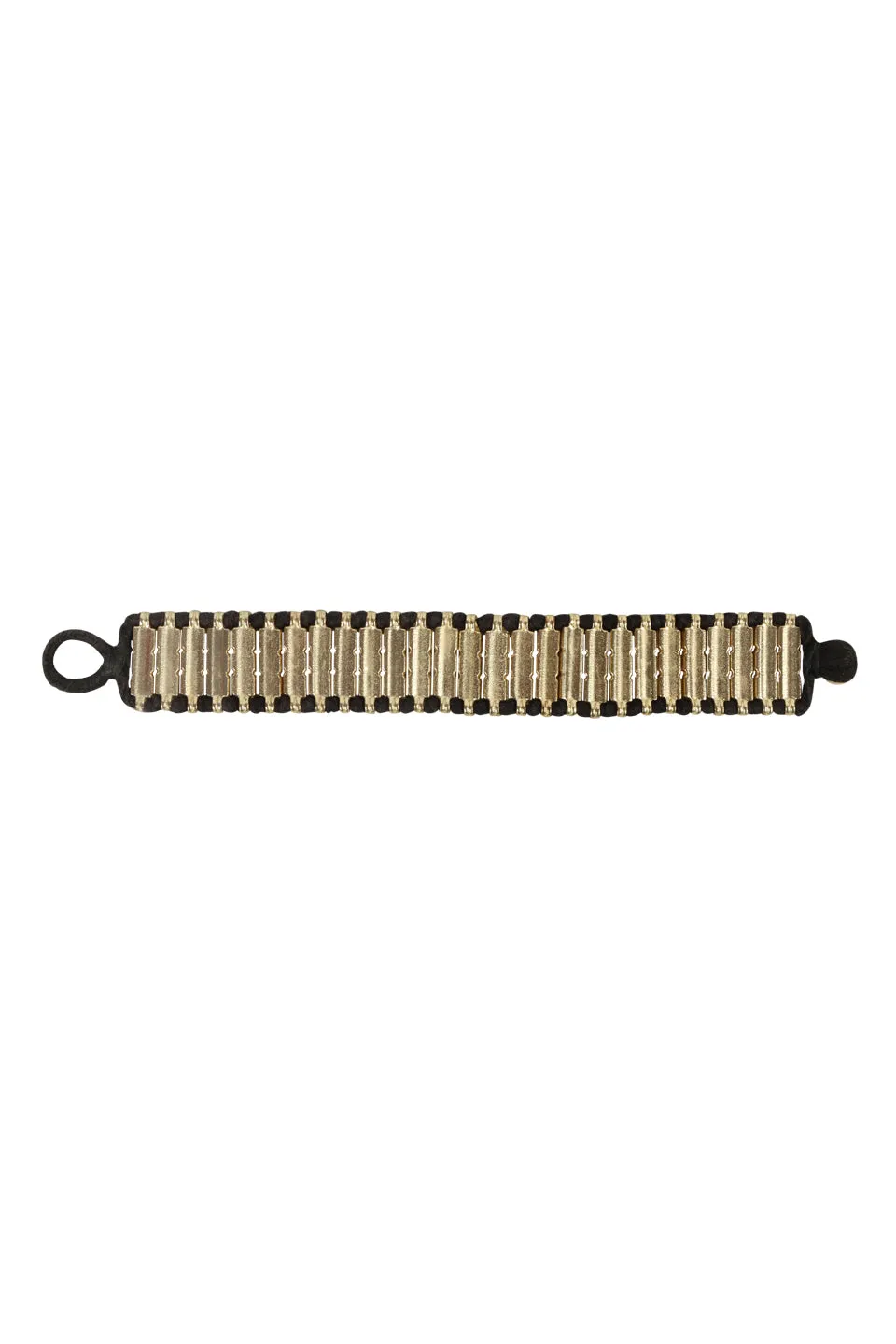 House of Tuhina Baisa Gold Ahilya bracciale nero