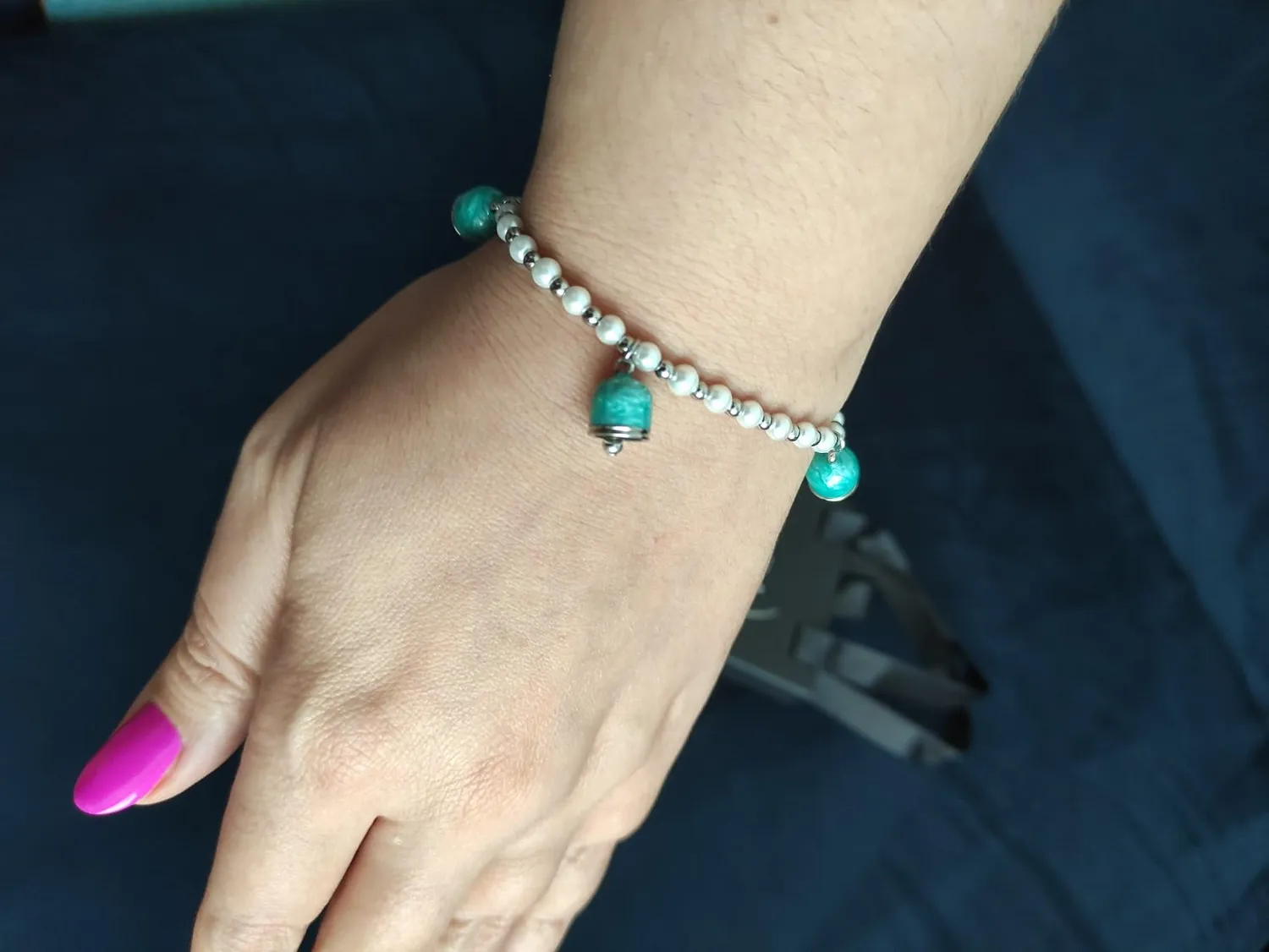 Dada Gioielli Bracciale Perle Maiorca Campanelle Turchese