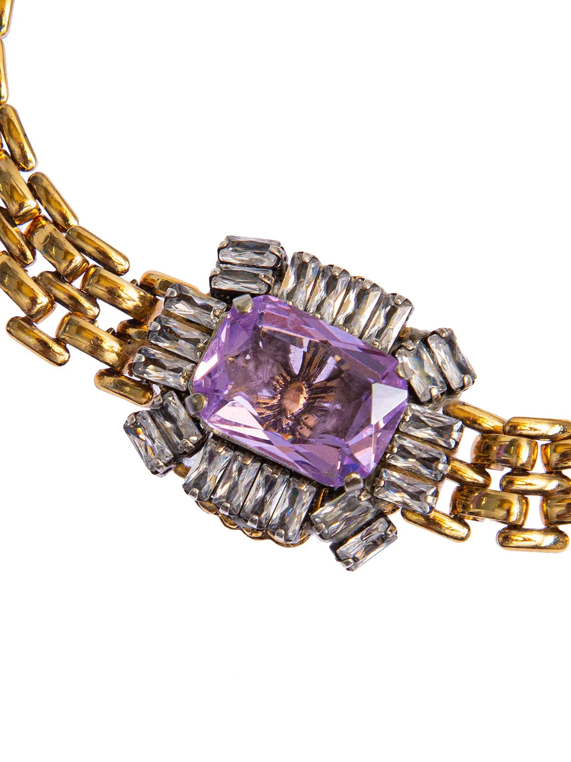 Rada Bracciale Catena con Pietra bracciale dorato pietra lilla