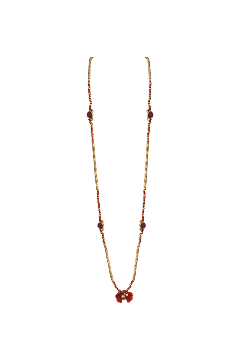 House of Tuhina Tarini collana corallo oro sole