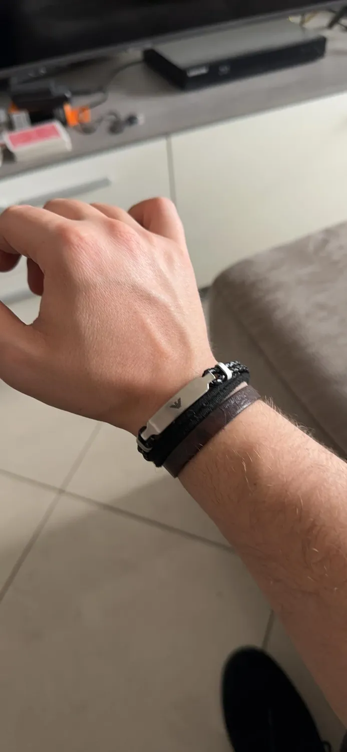 Emporio Armani EGS2719040 Bracciale Uomo Acciaio Argento 185 mm