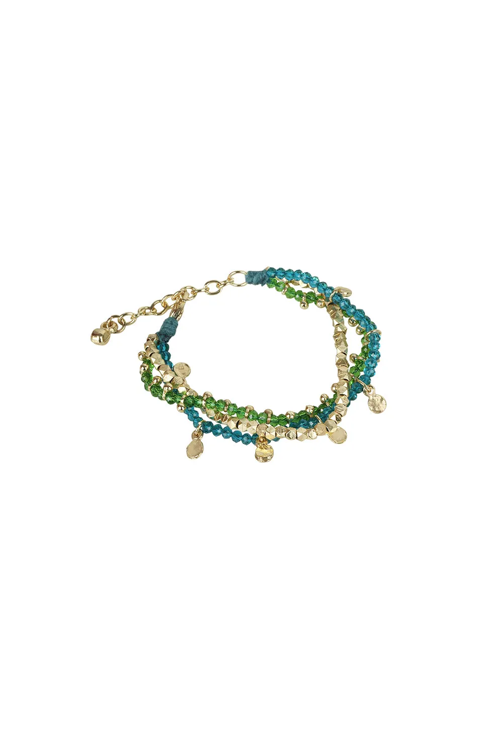 House of Tuhina Gamini bracciale lilla oro sole fatto a mano
